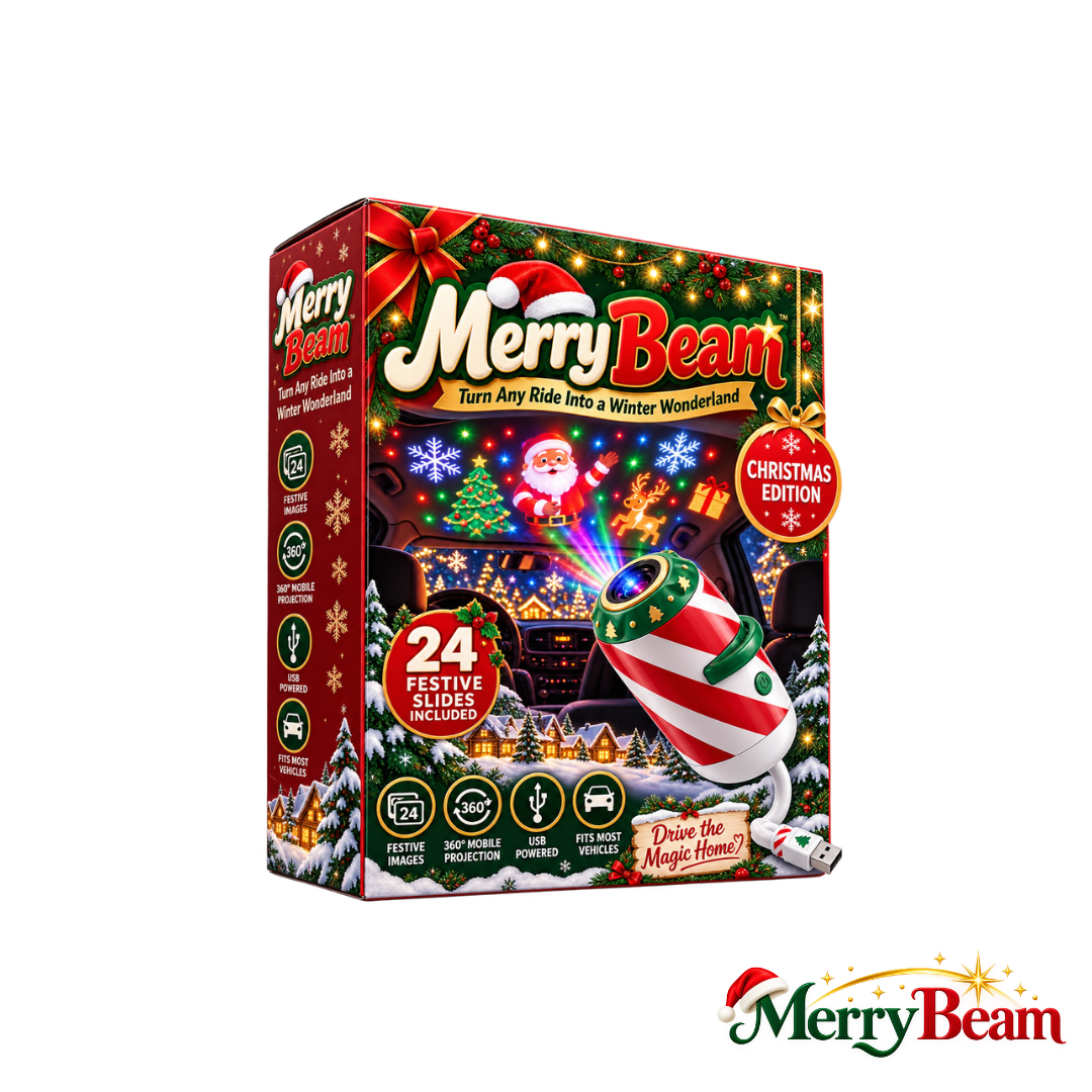 Merry Beam Christmas Car Window Projector – 24 Festive Slides