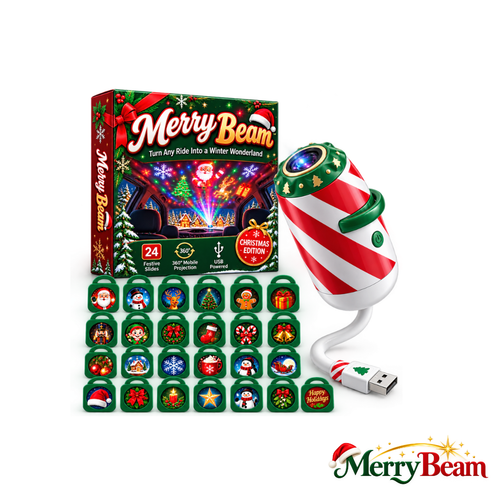 Merry Beam Christmas Car Window Projector – 24 Festive Slides